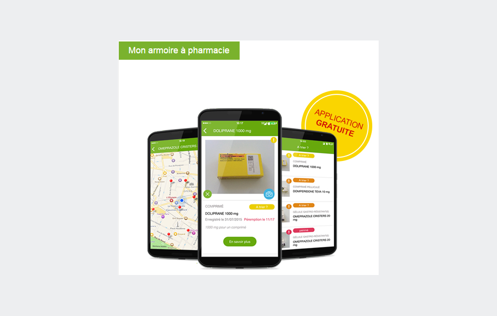 Une application pour que le grand public puisse gérer son armoire à pharmacie !