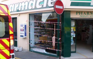 Un motard percute gravement une pharmacie dans la Marne